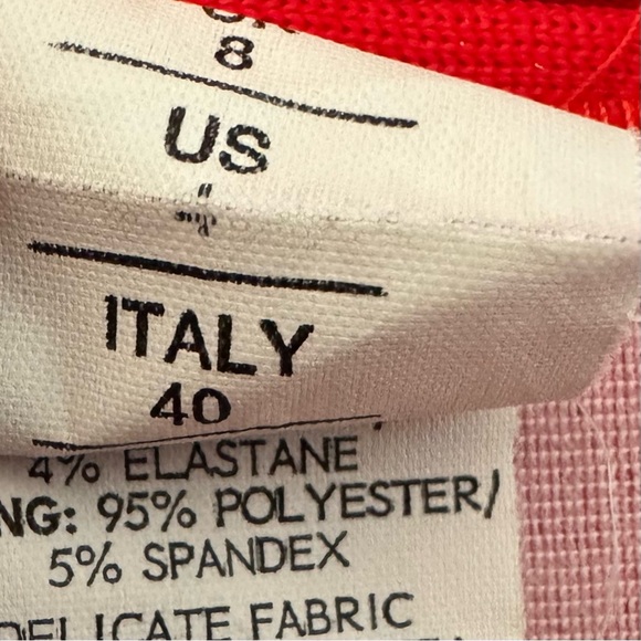 NICHOLAS Size 4 Red Bodycon Dress V Neck Sleeveless Plunge Slit Sheath - Picture 9 of 10